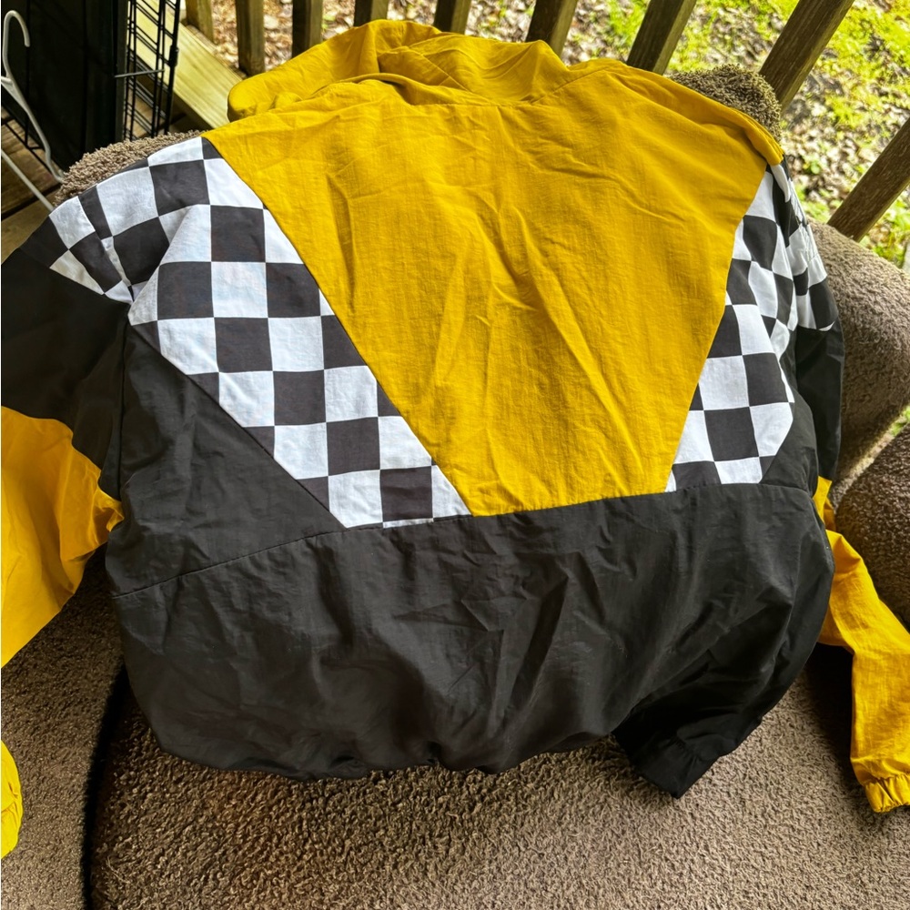 Ashley By 26 International Yellow and Black Checkered Kids Jacket - Picture 3 of 3